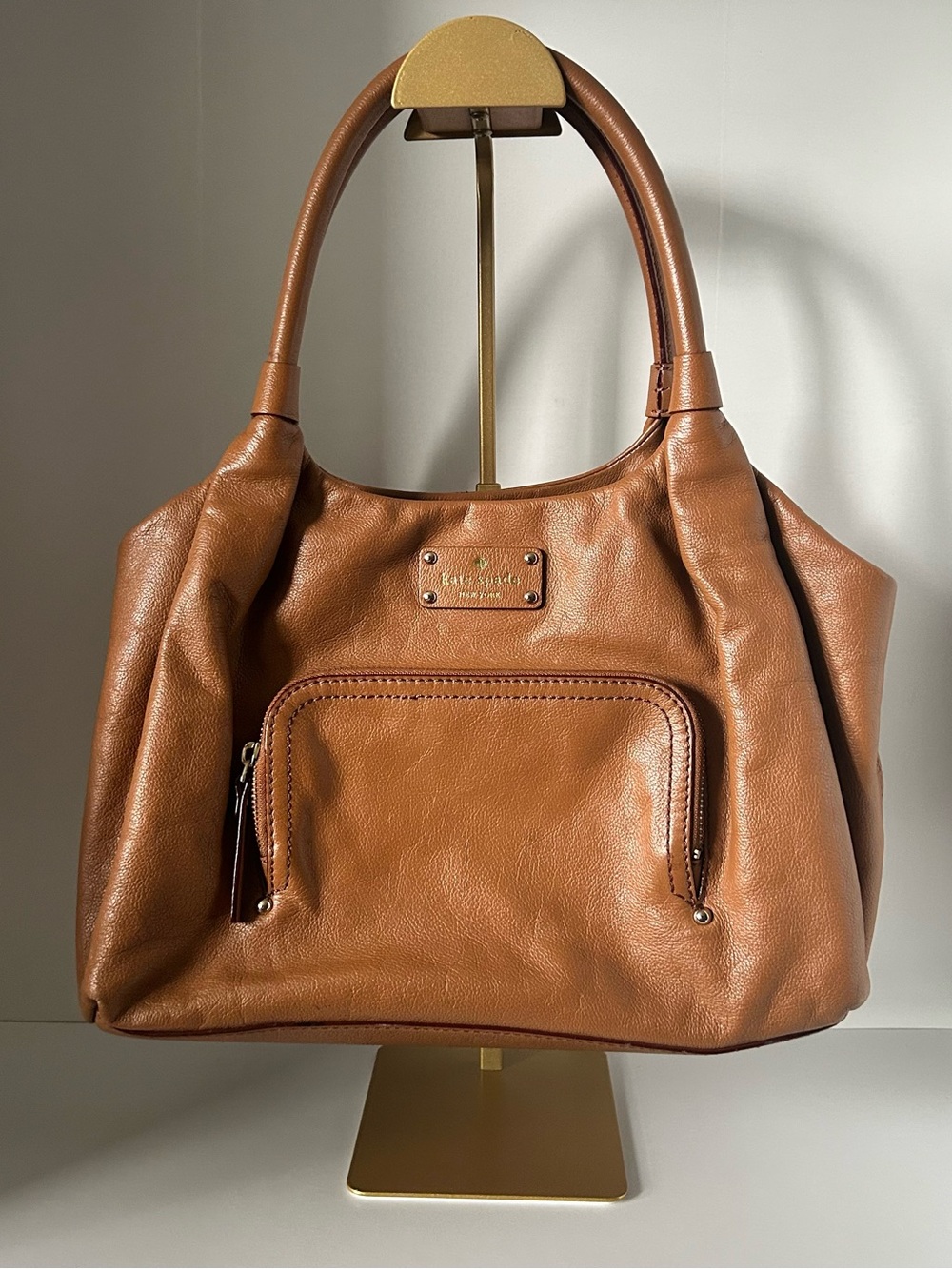 kate spade Cognac Brown Leather Shoulder Bag